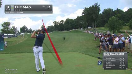 Justin Thomas | Round 2 | 9th hole | Shot 1 | 2025 BMW Championship
