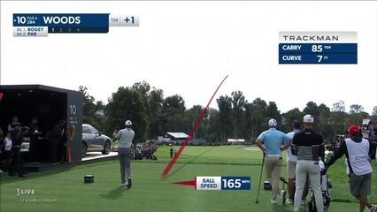Tiger Woods | 2023 Genesis | Round 3 | 10th hole | Shot 1