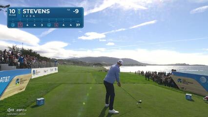Sam Stevens | Round 4 | 10th hole | Shot 1 | 2025 AT&T Pebble Beach