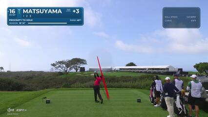 Hideki Matsuyama | Round 2 | 16th hole | Shot 1 | 2025 Genesis