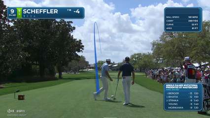 Scottie Scheffler | Round 4 | 9th hole | Shot 1 | 2026 Arnold Palmer