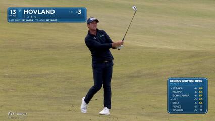 Viktor Hovland | Round 1 | 13th hole | Shot 2 | 2025 Genesis Scottish Open