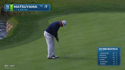 Hideki Matsuyama | Round 2 | 15th hole | Shot 3 | 2026 AT&T Pebble Beach