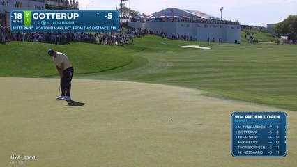 Chris Gotterup | Round 1 | 18th hole | Shot 3 | 2026 WM Phoenix Open