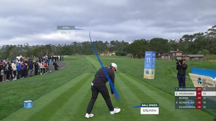 Collin Morikawa | Round 4 | 11th hole | Shot 1 | 2026 AT&T Pebble Beach