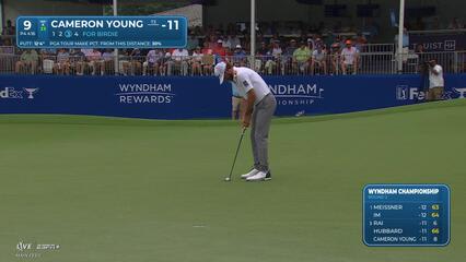 Cameron Young | Round 2 | 9th hole | Shot 3 | 2025 Wyndham