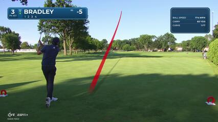 Keegan Bradley | Round 3 | 3rd hole | Shot 1 | 2025 Rocket Classic