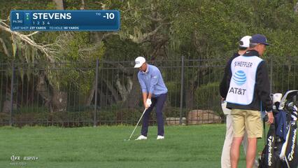 Sam Stevens | Round 4 | 1st hole | Shot 2 | 2025 AT&T Pebble Beach