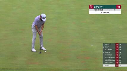 David Lipsky | Round 4 | 13th hole | Shot 4 | 2025 John Deere