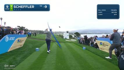 Scottie Scheffler | Round 3 | 9th hole | Shot 1 | 2026 AT&T Pebble Beach