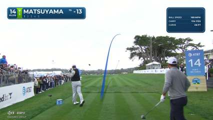 Hideki Matsuyama | Round 3 | 14th hole | Shot 1 | 2026 AT&T Pebble Beach