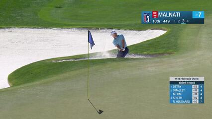 Peter Malnati | Round 3 | 18th hole | Shot 3 | 2025 WM Phoenix Open