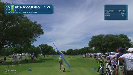 Nico Echavarria | Round 3 | 14th hole | Shot 1 | 2026 Charles Schwab