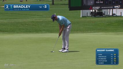 Keegan Bradley | Round 2 | 2nd hole | Shot 4 | 2025 Rocket Classic
