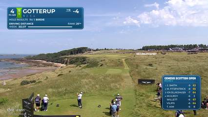 Chris Gotterup | Round 2 | 4th hole | Shot 1 | 2026 Genesis Scottish Open