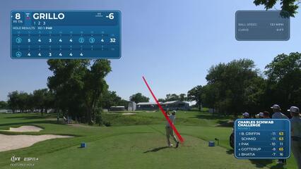 Emiliano Grillo | Round 2 | 8th hole | Shot 1 | 2025 Charles Schwab