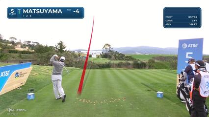 Hideki Matsuyama | Round 2 | 5th hole | Shot 1 | 2025 AT&T Pebble Beach