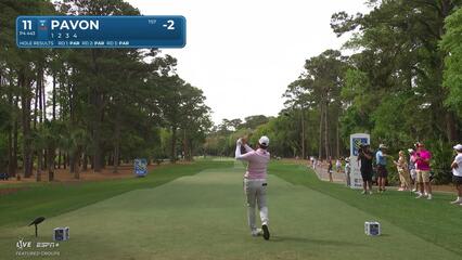 Matthieu Pavon | Round 4 | 11th hole | Shot 1 | 2025 RBC Heritage