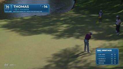 Justin Thomas | Round 3 | 14th hole | Shot 3 | 2025 RBC Heritage