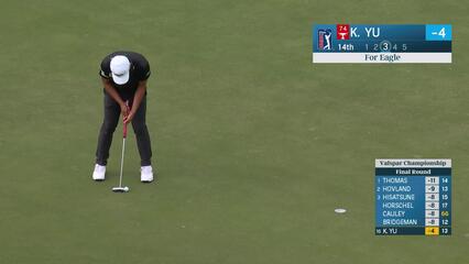 Kevin Yu | Round 4 | 14th hole | Shot 3 | 2025 Valspar