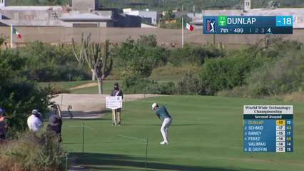 Nick Dunlap | Round 2 | 7th hole | Shot 4 | 2025 World Wide Technology