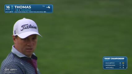 Justin Thomas | Round 1 | 16th hole | Shot 3 | 2025 Truist Championship