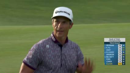 Thorbjørn Olesen | Round 3 | 18th hole | Shot 3 | 2025 Bank of Utah