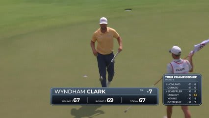 Wyndham Clark | Round 3 | 18th hole | Shot 4 | 2026 TOUR Championship