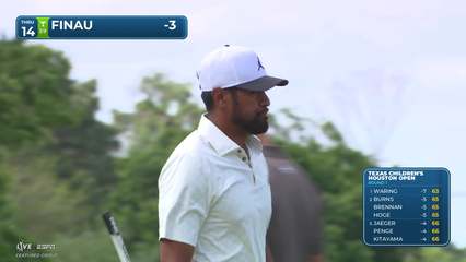 Tony Finau | Round 1 | 14th hole | Shot 4 | -1 Houston Open