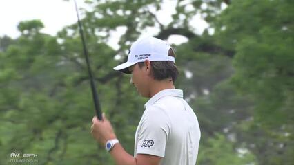 Min Woo Lee | Round 1 | 14th hole | Shot 4 | 2025 Houston Open