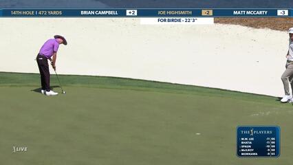 Joe Highsmith | Round 2 | 14th hole | Shot 4 | 2025 THE PLAYERS