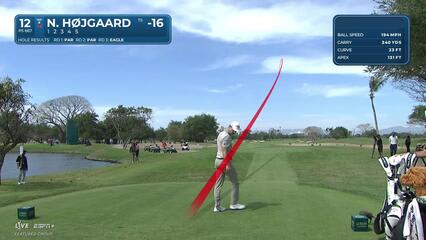 Nicolai Højgaard | Round 4 | 12th hole | Shot 1 | 2025 Mexico Open