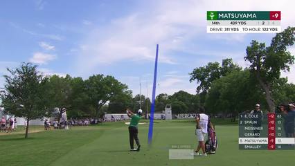 Hideki Matsuyama | Round 3 | 14th hole | Shot 2 | 2026 Charles Schwab