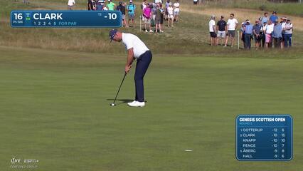 Wyndham Clark | Round 3 | 16th hole | Shot 5 | 2025 Genesis Scottish Open