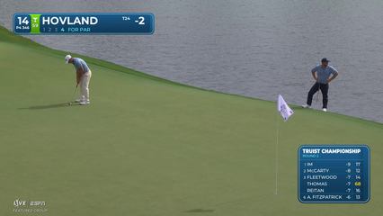 Viktor Hovland | Round 2 | 14th hole | Shot 5 | 2026 Truist Championship