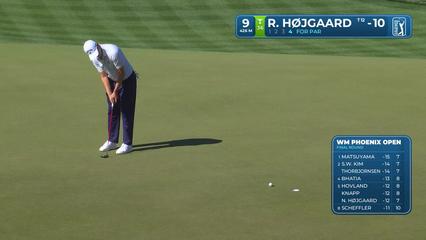 Rasmus Højgaard | Round 4 | 9th hole | Shot 5 | 2026 WM Phoenix Open