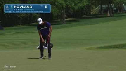 Viktor Hovland | Round 1 | 5th hole | Shot 4 | 2025 Truist Championship