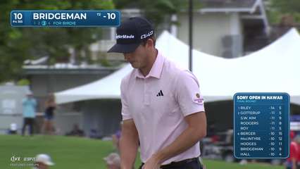Jacob Bridgeman | Round 4 | 10th hole | Shot 3 | 2026 Sony Open
