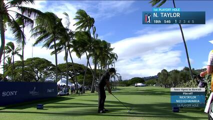 Nick Taylor | Playoff 1 | 18th hole | Shot 1 | 2025 Sony Open