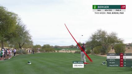 Daniel Berger | Round 4 | 14th hole | Shot 1 | 2025 WM Phoenix Open