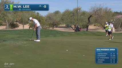 Min Woo Lee | Round 2 | 2nd hole | Shot 4 | 2026 WM Phoenix Open
