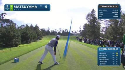 Hideki Matsuyama | Round 2 | 9th hole | Shot 1 | 2026 AT&T Pebble Beach