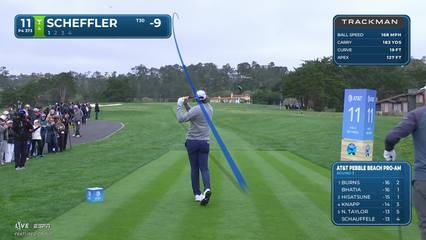 Scottie Scheffler | Round 3 | 11th hole | Shot 1 | 2026 AT&T Pebble Beach