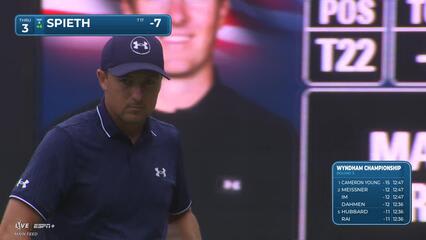 Jordan Spieth | Round 3 | 3rd hole | Shot 2 | 2025 Wyndham