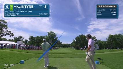 Robert MacIntyre | Round 3 | 9th hole | Shot 1 | 2026 Charles Schwab