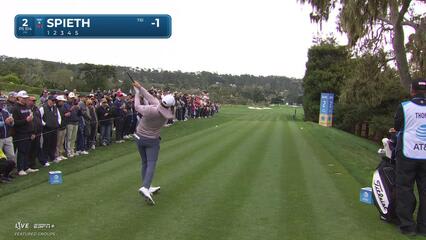 Jordan Spieth | Round 2 | 2nd hole | Shot 1 | 2025 AT&T Pebble Beach