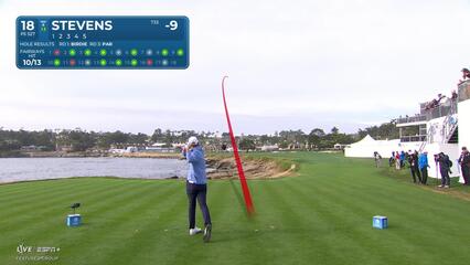 Sam Stevens | Round 4 | 18th hole | Shot 1 | 2025 AT&T Pebble Beach