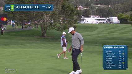 Xander Schauffele | Round 3 | 16th hole | Shot 4 | 2026 AT&T Pebble Beach