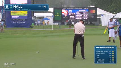 Harry Hall | Round 2 | 9th hole | Shot 3 | 2025 Wyndham