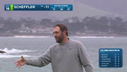 Scottie Scheffler | Round 3 | 18th hole | Shot 4 | 2026 AT&T Pebble Beach